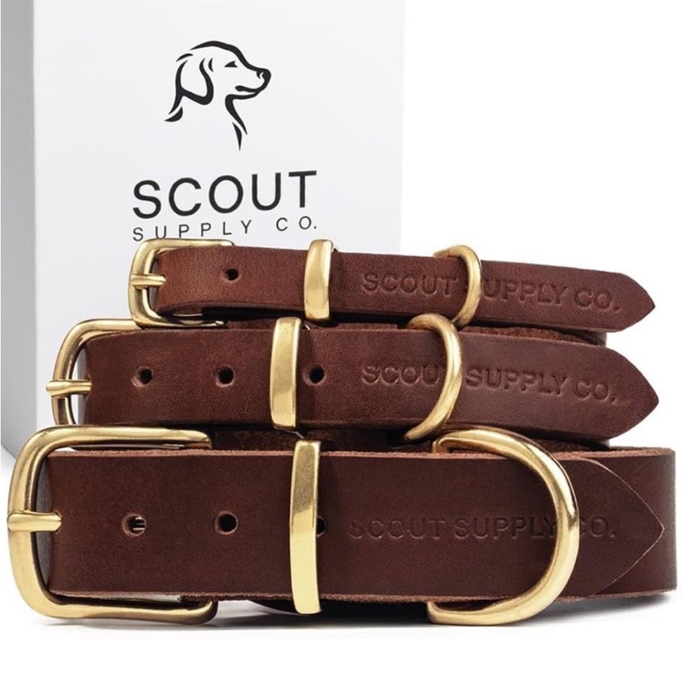 Scout Supply Classic Leather Dog
Collar Heavy Duty size L.